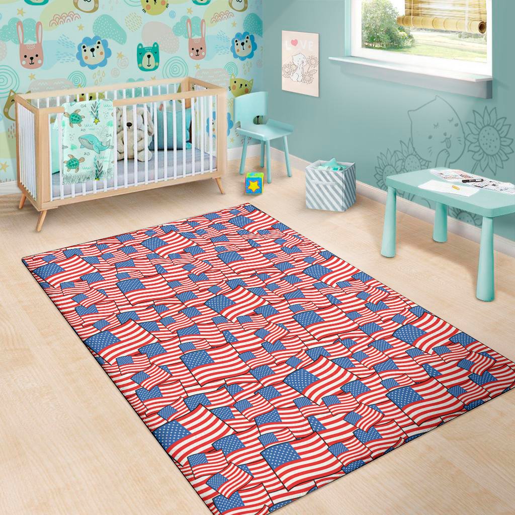 4th of july usa flag pattern print area rug floor decor 3776