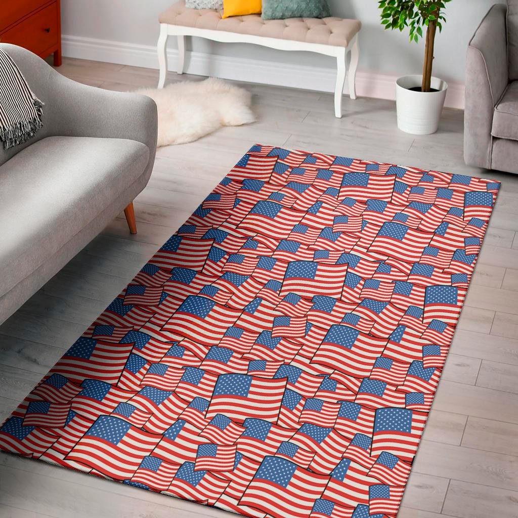 4th of july usa flag pattern print area rug floor decor 6770