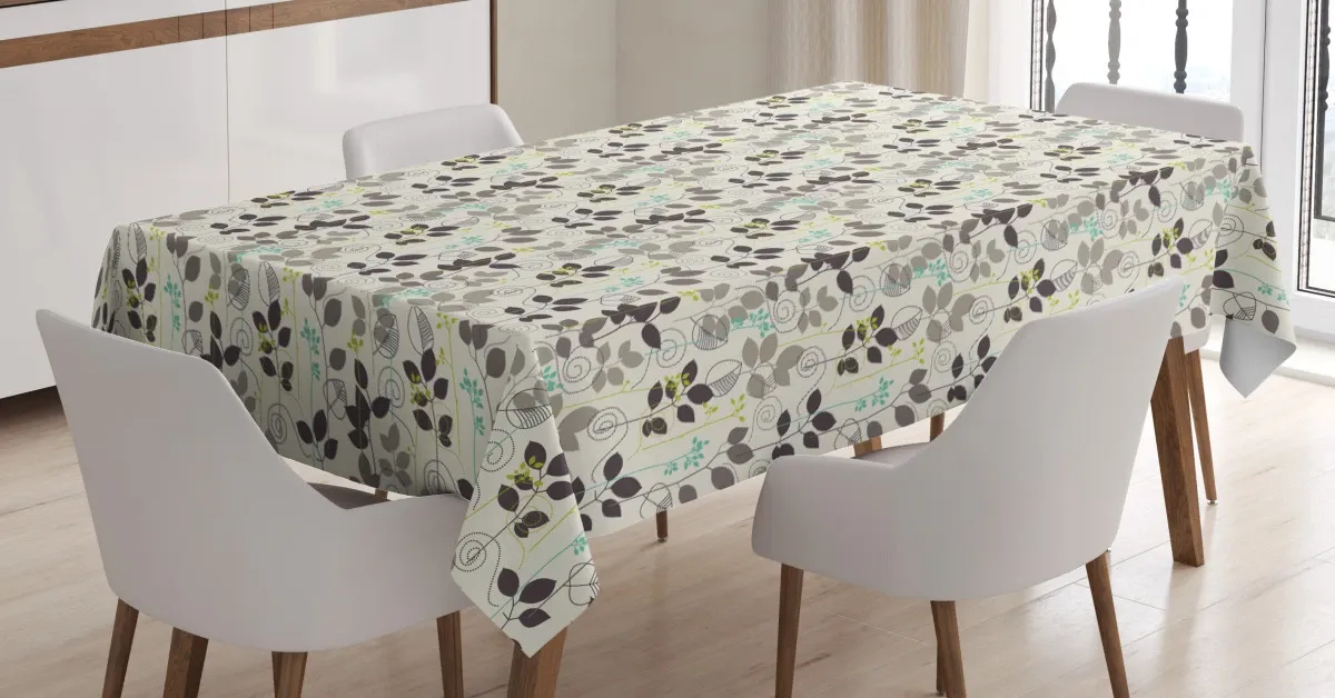 70s style interior design 3d printed tablecloth table decor 4176