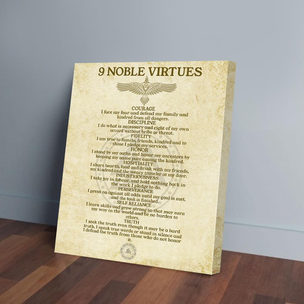 9 Noble Virtues Viking Canvas Prints - Wall Art Decor