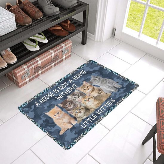 A House Is Home With Cat Rubber Dogs Lover Doormat Welcome Mat
