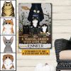 A Magical Garden Witch Lives Here With Cats Custom Classic Metal Signs