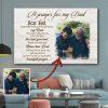 A Prayer For My Dad Custom Photo Canvas Wall Art