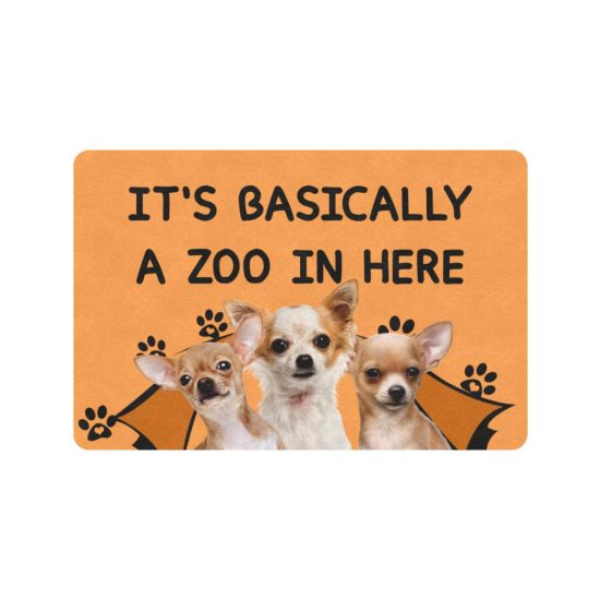 A Zoo In Here Chihuahua Dog Lover Doormat Welcome Mat 1