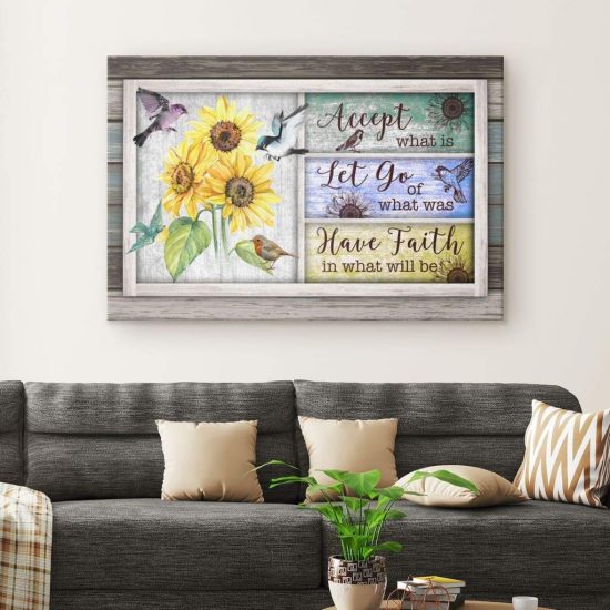 Accept What Is Let Go Of What Was Canvas Christian Wall Art 1