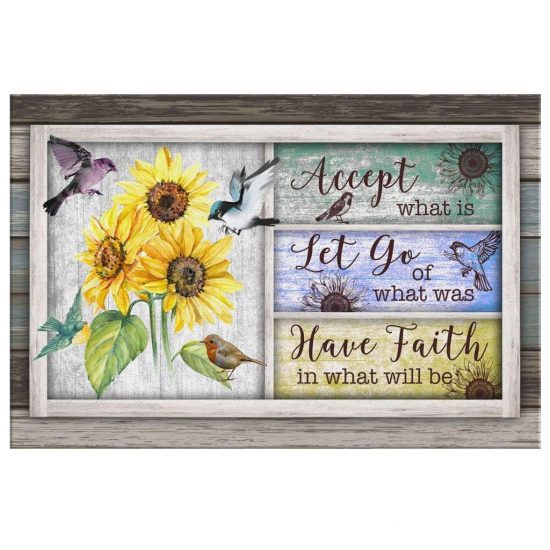 Accept What Is Let Go Of What Was Canvas Christian Wall Art 2