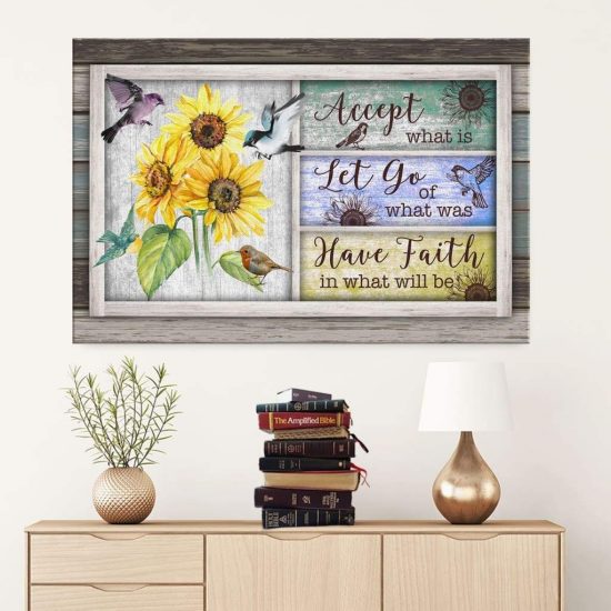 Accept What Is Let Go Of What Was Canvas - Christian Wall Art