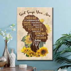 African American Wall Art: God Says You Are Canvas Print