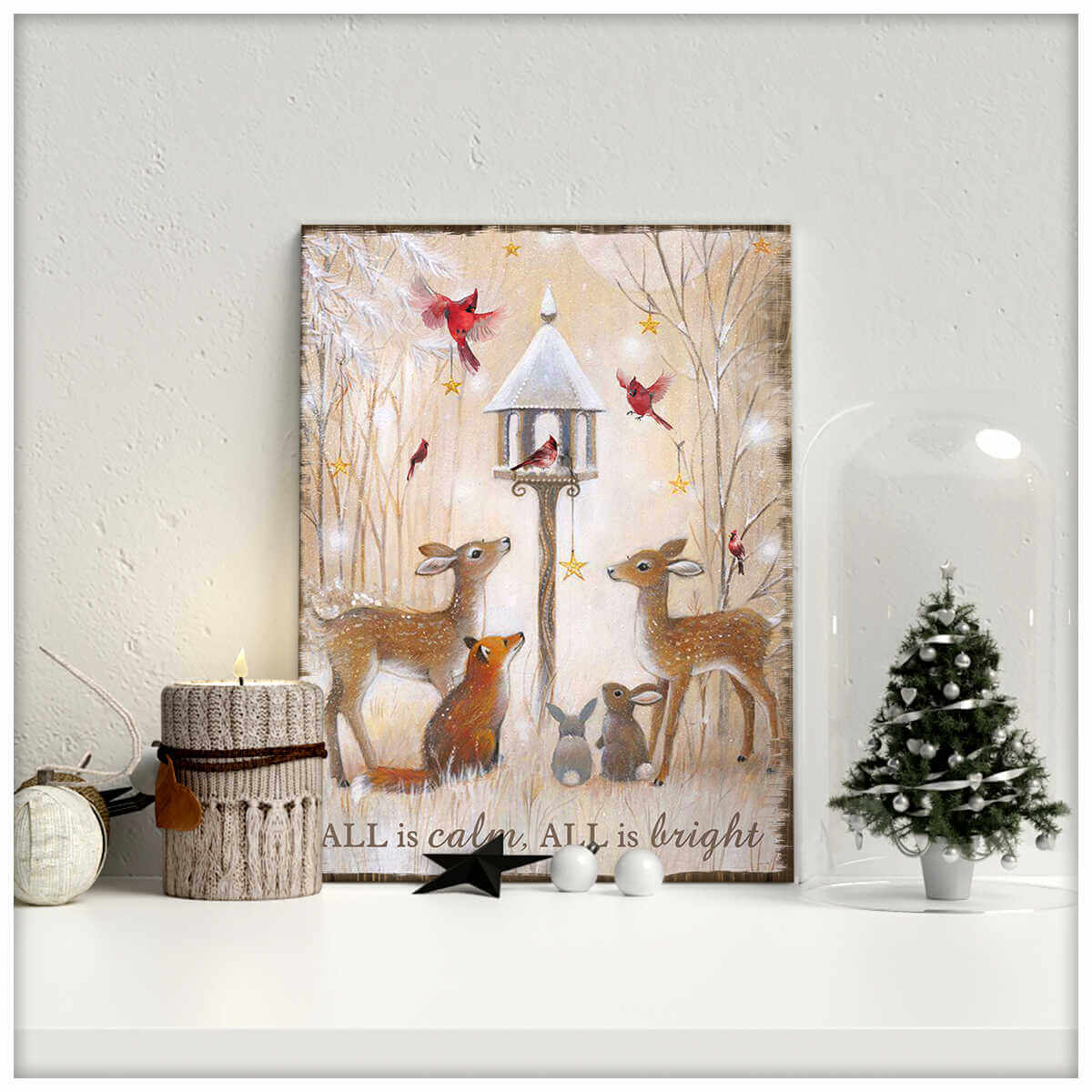 All Is Calm All Is Bright Canvas Prints Wall Art Decor