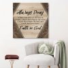 Alway Pray Faith In God Canvas Wall Art
