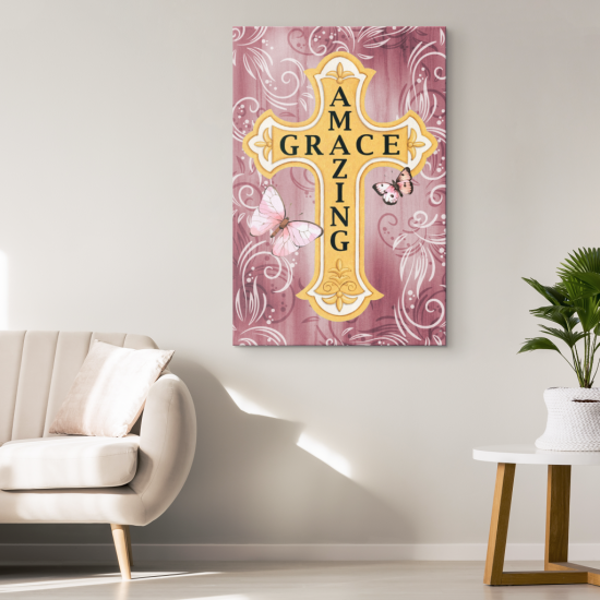 Amazing Grace Canvas Wall Art Christian Wall Art 1