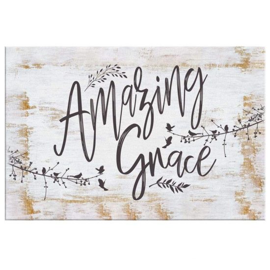 Amazing Grace Wall Art Christian Wall Art Canvas 2