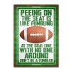 American Football Funny Restroom Don't Be A Fumbler Custom Classic Metal Signs