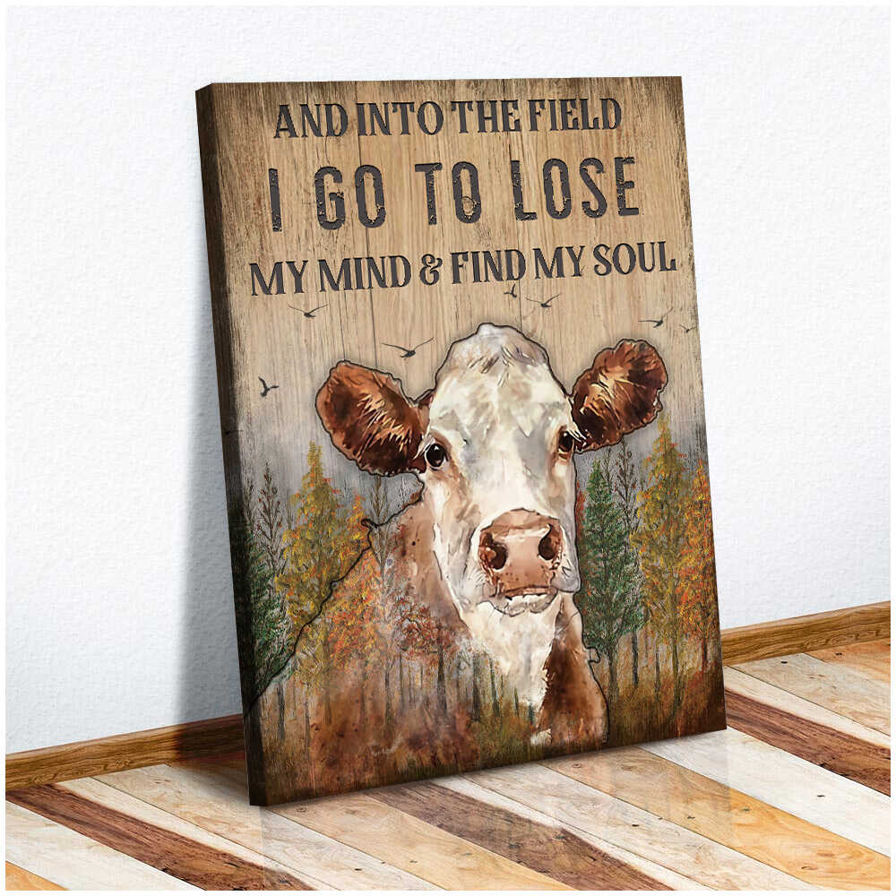 And-Into-The-Field-Hereford-Cow-Canvas-Prints-Wall-Art-Decor-3 And Into The Field Hereford Cow Canvas Prints Wall Art Decor 3