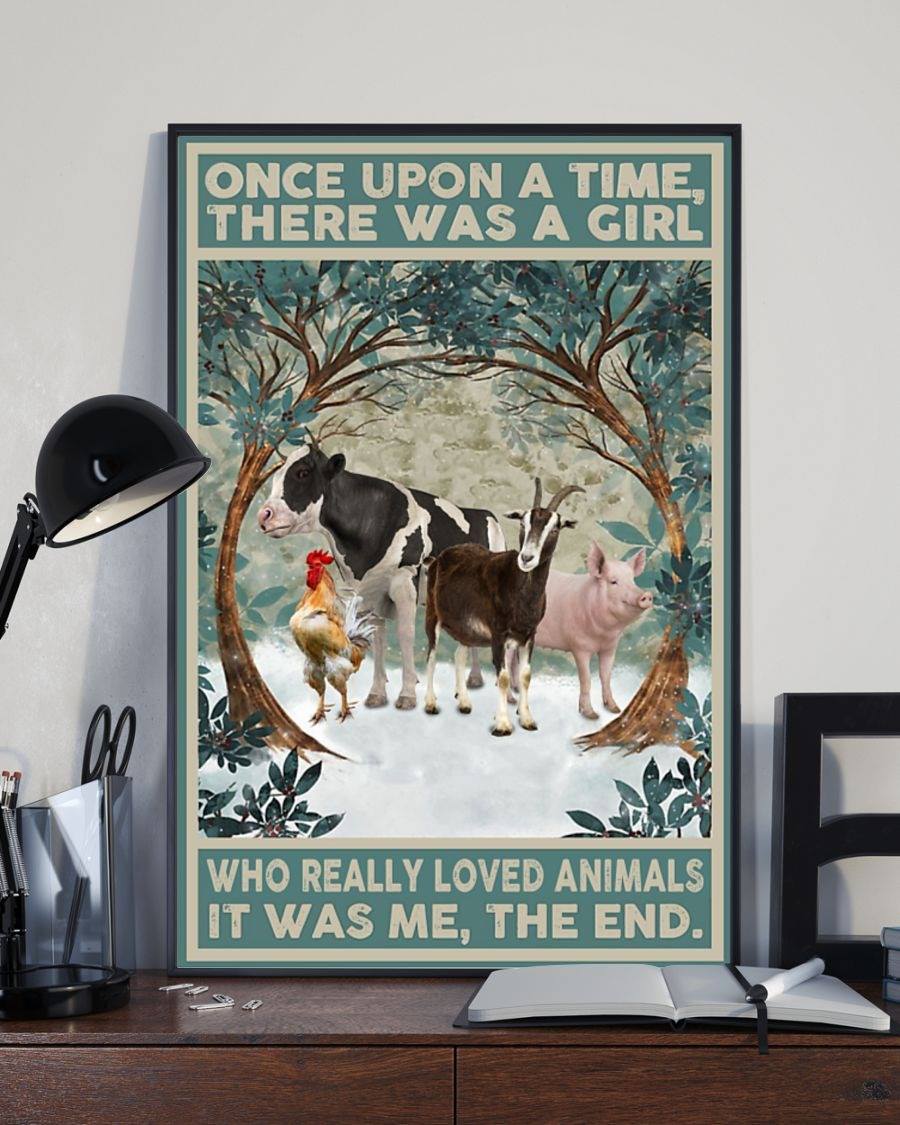 Animals-Canvas-Gift-For-Animal-Lover-Once-Upon-A-Time-There-Was-A-Girl-Canvas Animals Canvas