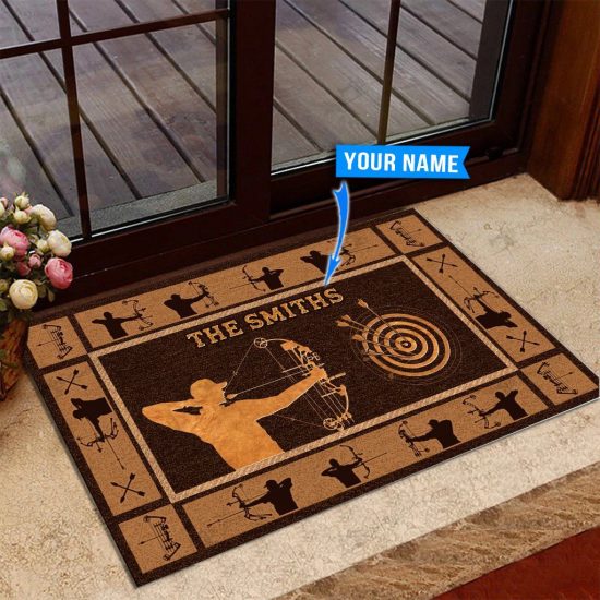 Archery Personalized Custom Name Doormat Welcome Mat