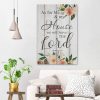 As For Me And My House Joshua 24:15 Bible Verses Wall Art Canvas Print