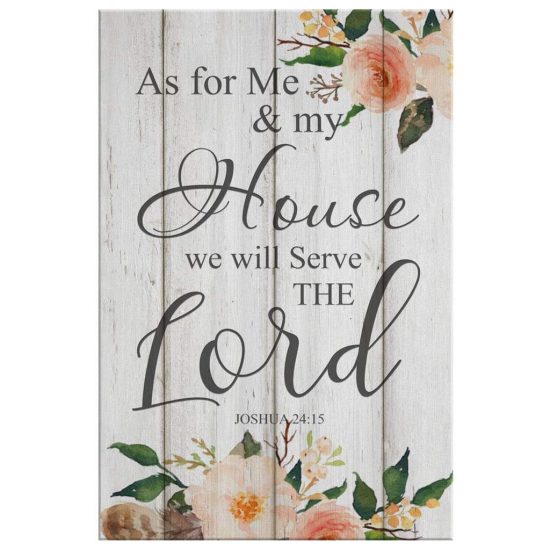 As For Me And My House Joshua 2415 Bible Verses Wall Art Canvas Print 2