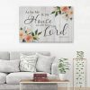 As For Me And My House We Will Serve The Lord Joshua 24:15 Scripture Wall Art Canvas