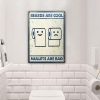 Barber Beards Are Cool Restroom Customized Classic Metal Signs