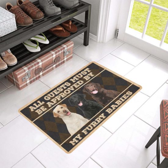 Be Approved By My Furry Babies Labrador Retriever Dogs Lover Doormat Welcome Mat