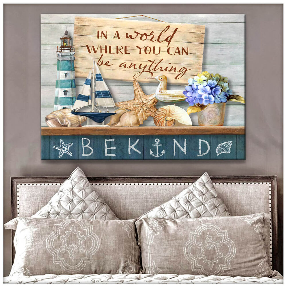 Be-Kind-Beach-Canvas-Prints-Wall-Art-Decor-1 Be Kind Beach Canvas Prints Wall Art Decor 1