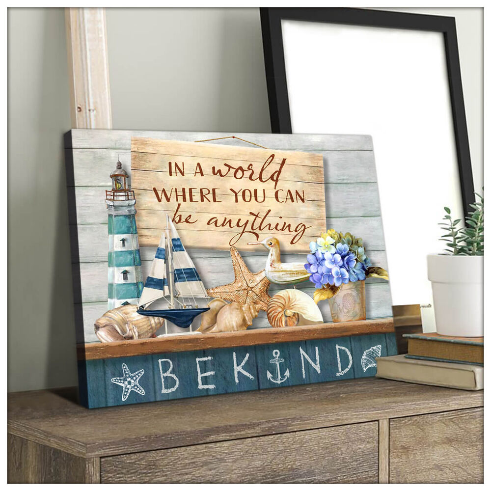 Be-Kind-Beach-Canvas-Prints-Wall-Art-Decor-2 Be Kind Beach Canvas Prints Wall Art Decor 2