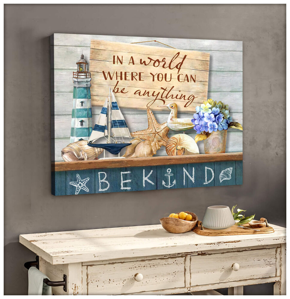 Be-Kind-Beach-Canvas-Prints-Wall-Art-Decor-3 Be Kind Beach Canvas Prints Wall Art Decor 3