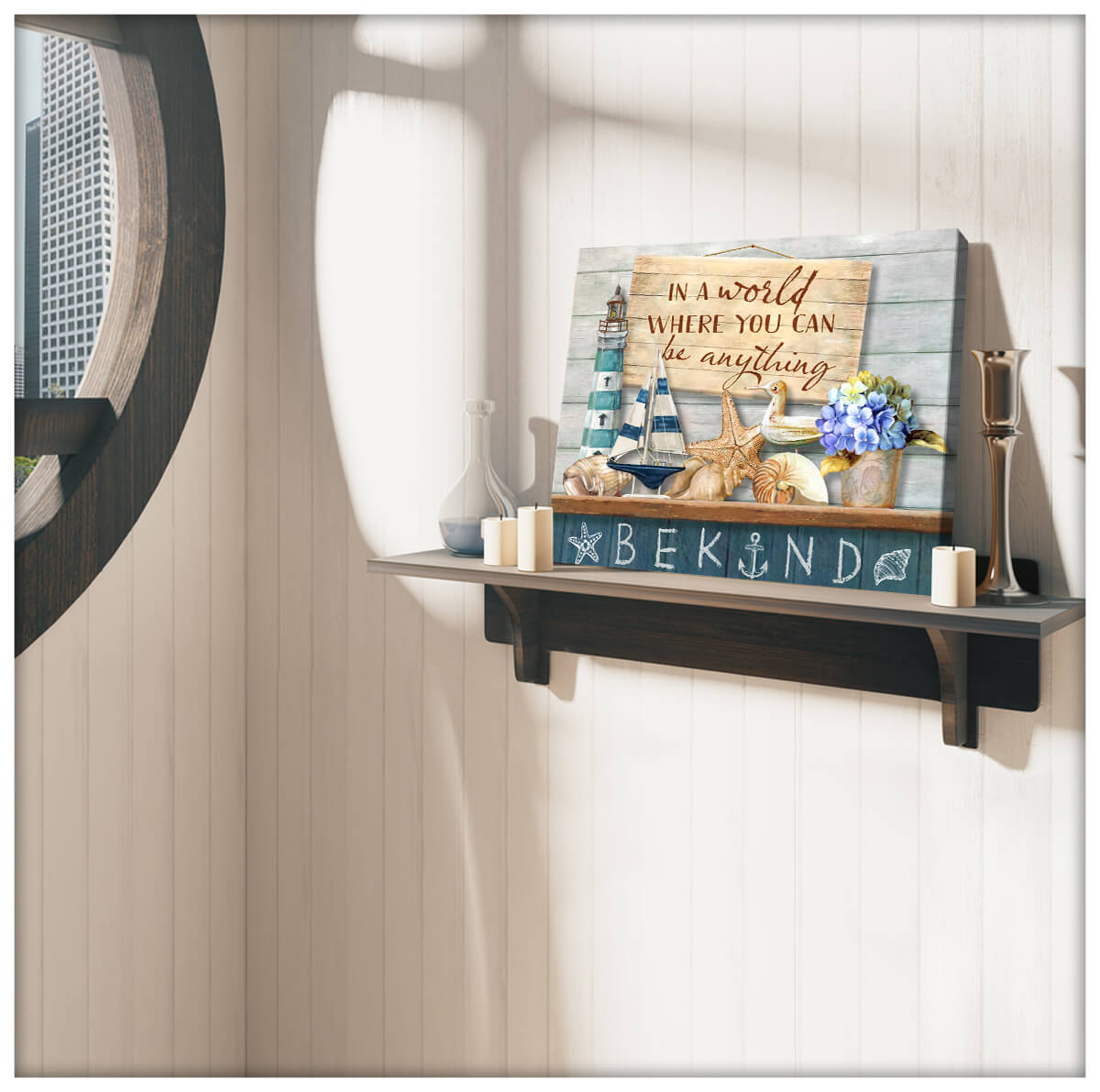 Be Kind Beach Canvas Prints Wall Art Decor