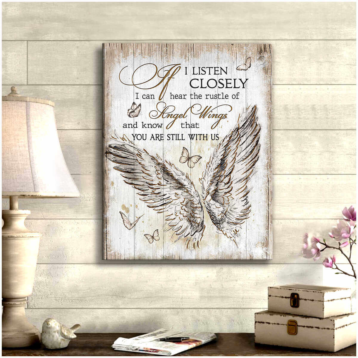 Beautiful Butterfly Canvas The Rustle Of Angel Wings Wall Art Decor ...