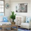 Beautiful Dandelion And Butterlies On Gray Vintage Wood Just Breathe Farmhouse Canvas Prints Wall Art Decor