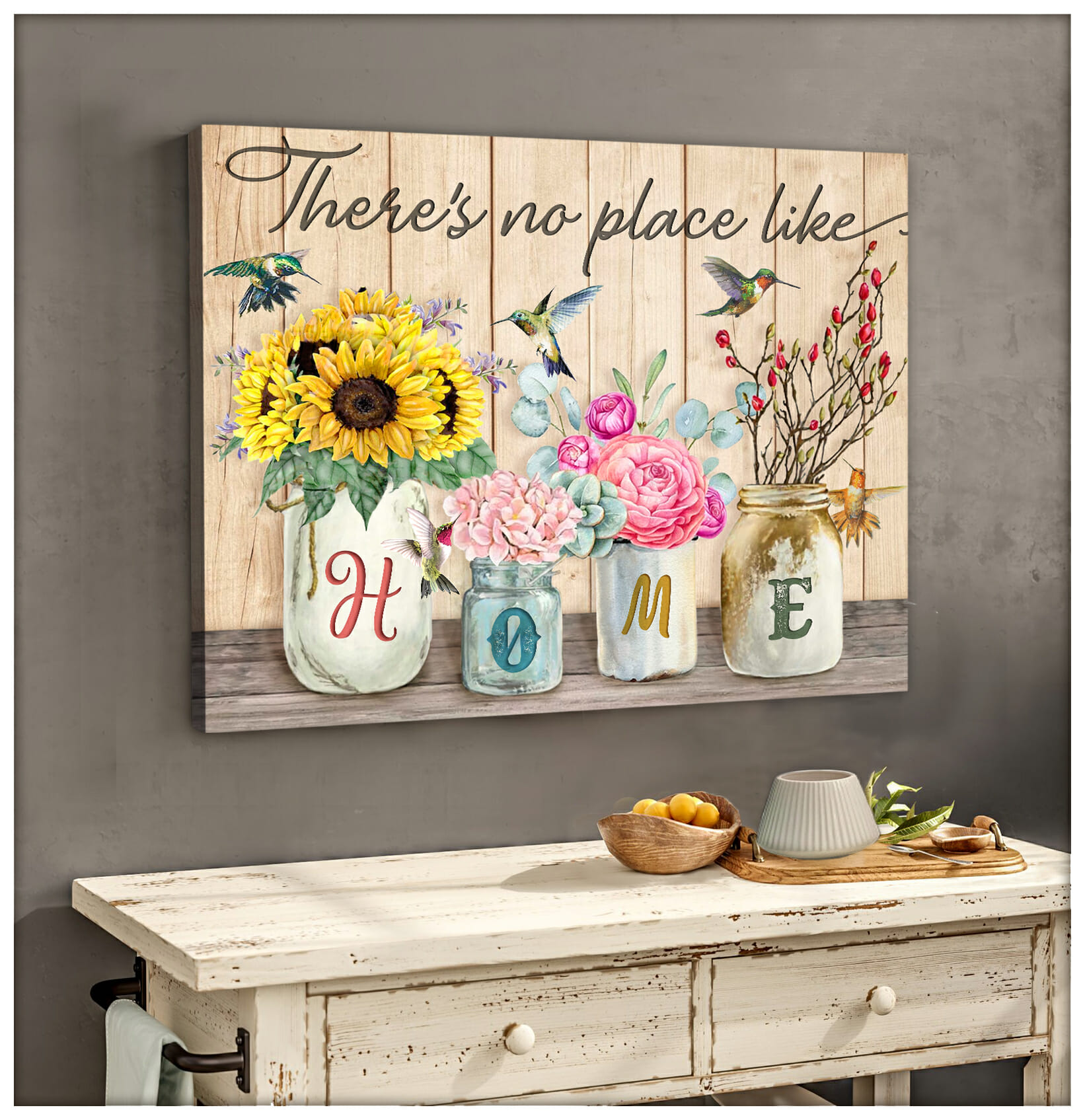 Beautiful-Hummingbird-Canvas-ThereS-No-Place-Like-Home-Wall-Art-Decor-3 Beautiful Hummingbird Canvas ThereS No Place Like Home Wall Art Decor 3