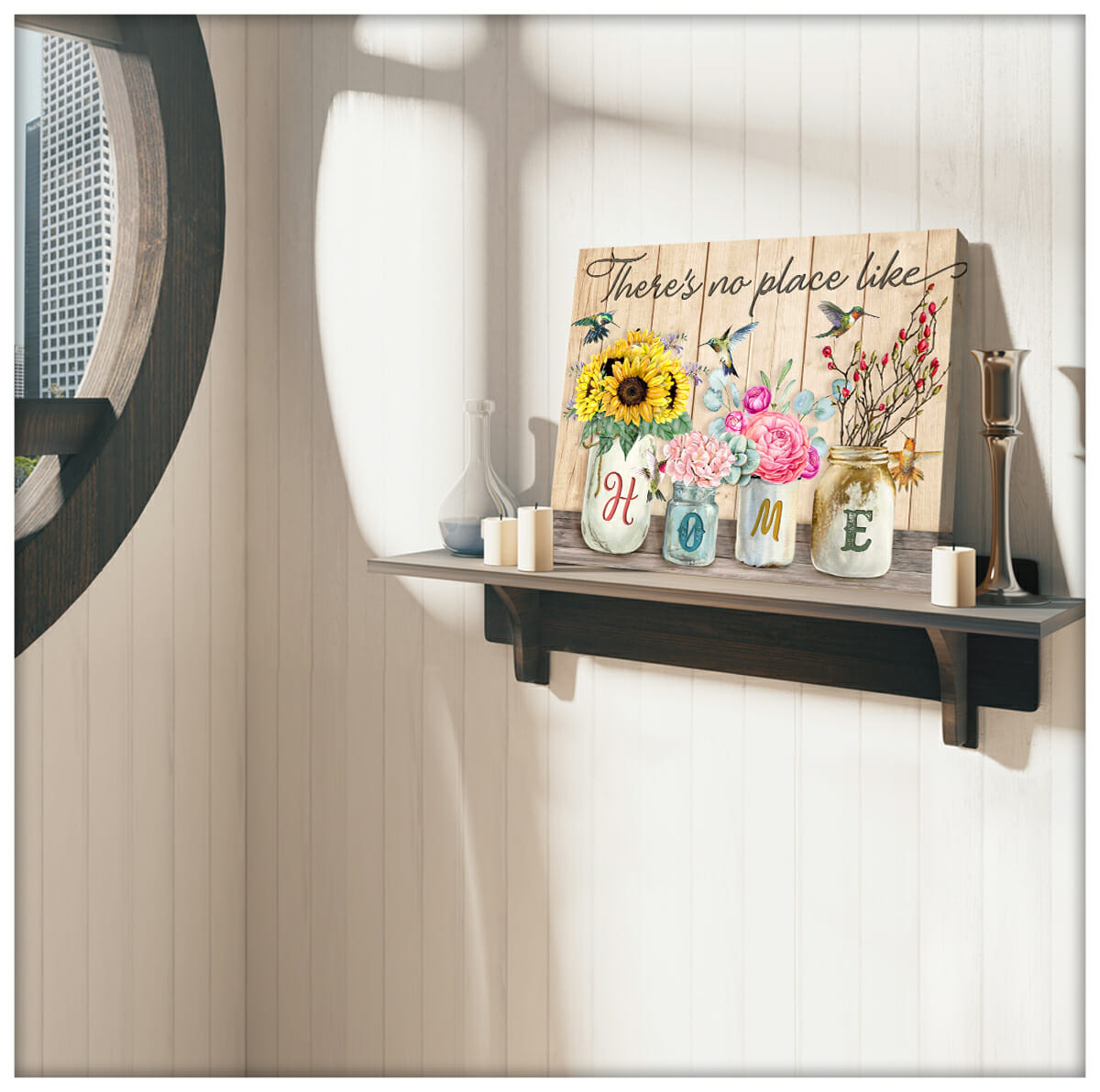 Beautiful-Hummingbird-Canvas-ThereS-No-Place-Like-Home-Wall-Art-Decor Beautiful Hummingbird Canvas There'S No Place Like Home Wall Art Decor