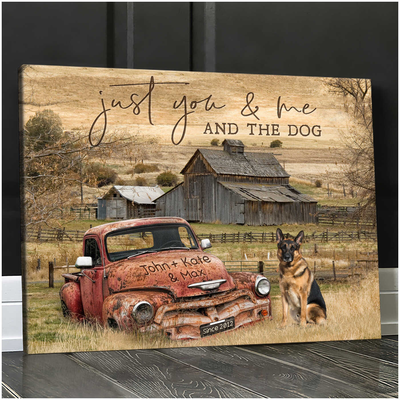 Beautiful Truck And Barn Just You Me And The Dogs Custom Pet Photo