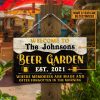 Beer Garden Memories Are Made Custom Wood Rectangle Sign