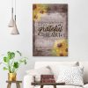 Begin Each Day With A Grateful Heart Canvas Wall Art