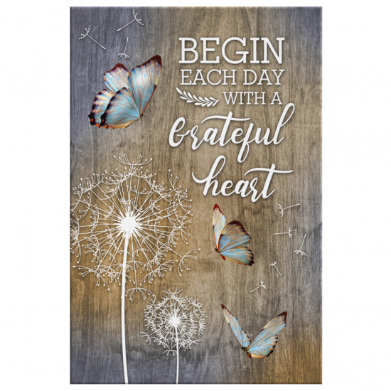 Begin Each Day With A Grateful Heart Dandelions Butterflies Canvas Wall Art 2 Begin Each Day With A Grateful Heart Dandelions Butterflies Canvas Wall Art 2 2
