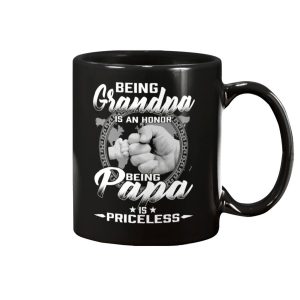 Being Grandpa Is An Honor Being Papa Is Priceless Mug 2
