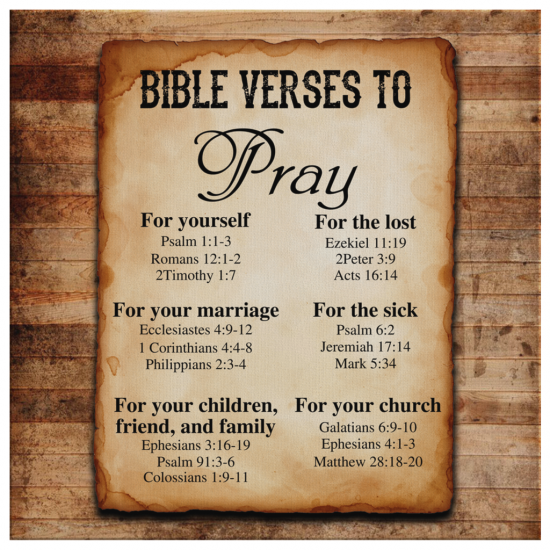 Bibe Verses To Pray Canvas Wall Art 2 1