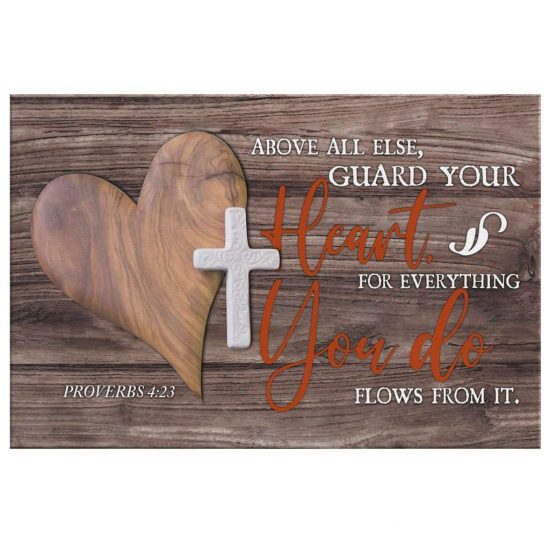 Bible Verse Wall Art Above All Else Guard Your Heart Proverbs 423 Canvas Art 2