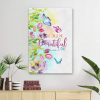 Bible Verse Wall Art: He Calls Me Beautiful One Canvas Print