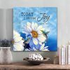 Bible Verse Wall Art: Hummingbird With Daisies Today I Choose Joy James 1:2 Canvas Prints Wall Art Decor