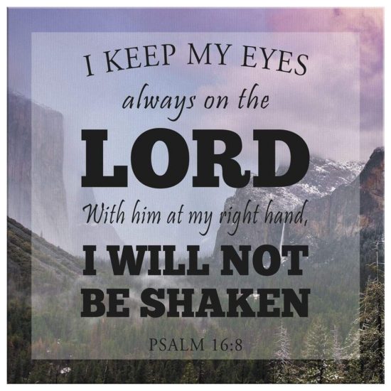 Bible Verse Wall Art I Keep My Eyes Always On The Lord Psalm 168 Canvas Print 2