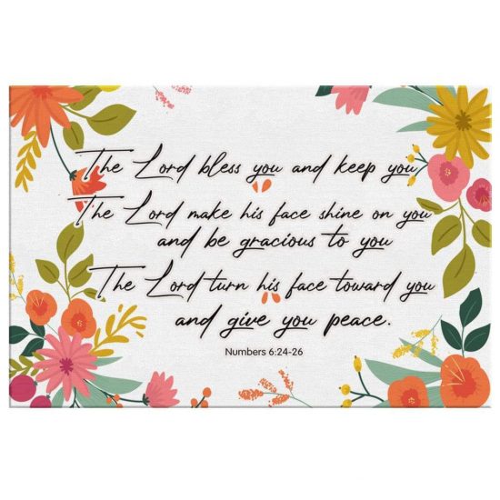 Bible Verse Wall Art: Numbers 6:24-26 The Lord Bless You And Keep You ...