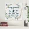 Bible Verse Wall Art: Psalm 23:6 Surely Goodness And Mercy Canvas Print