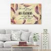 Bible Verse Wall Art: Psalm 91:4 Niv He Will Cover You With His Feathers Canvas Print