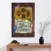 Bible Verse Wall Art: Rejoice Always 1 Thessalonians 5:16-18 Sunflower Canvas Print