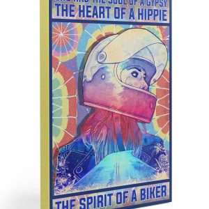 Biking Wall Art Canvas Biker Canvas She Had The Soul Of A Gypsy The Heart Of A Hippie Canvas Prints Wall Art Decor