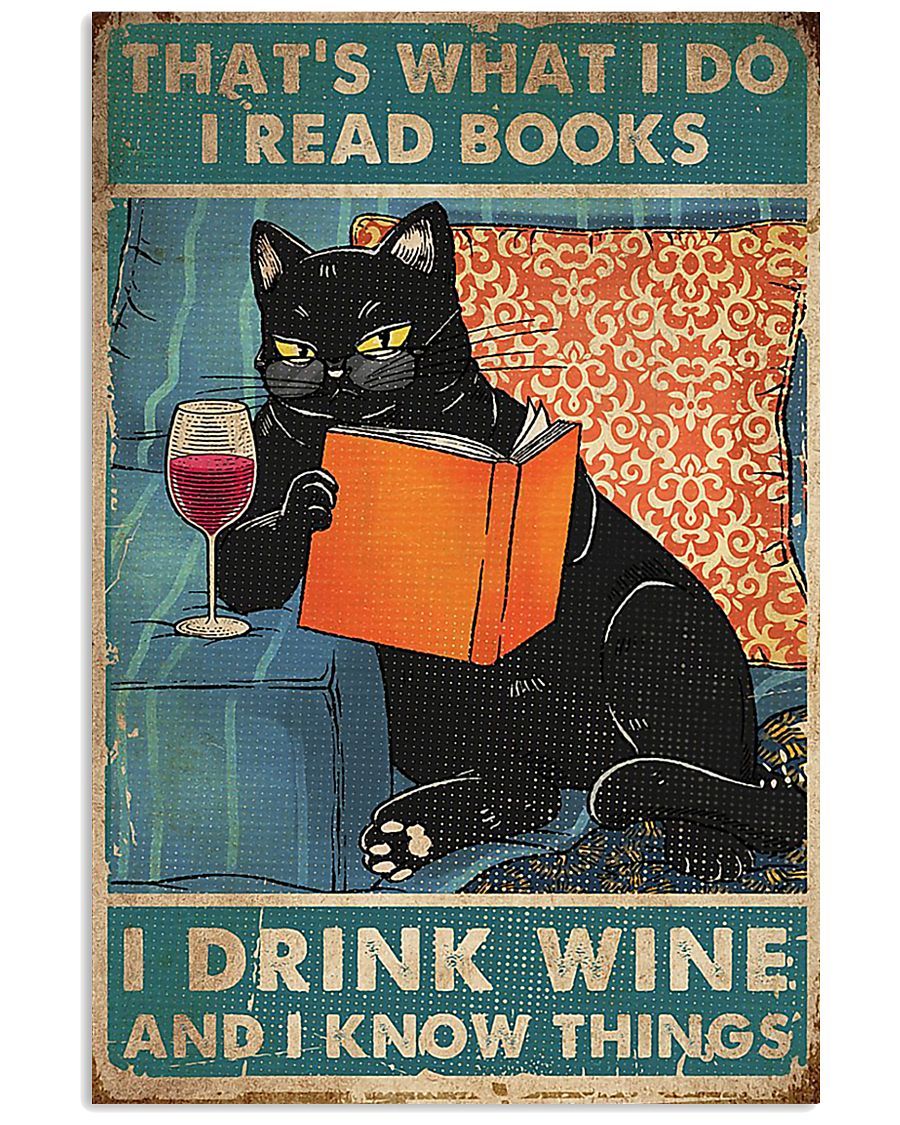 Black-Cat-And-Book-Thats-What-I-Do-I-Read-Books-Canvas-Prints-Wall-Art-Decor Black Cat And Book That's What I Do I Read Books Canvas Prints Wall Art Decor