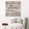 Bless Our Home With Love And Laughter Wall Art Canvas - Christian Wall Art